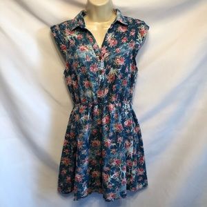 Charlotte Russe Floral Denim Dress